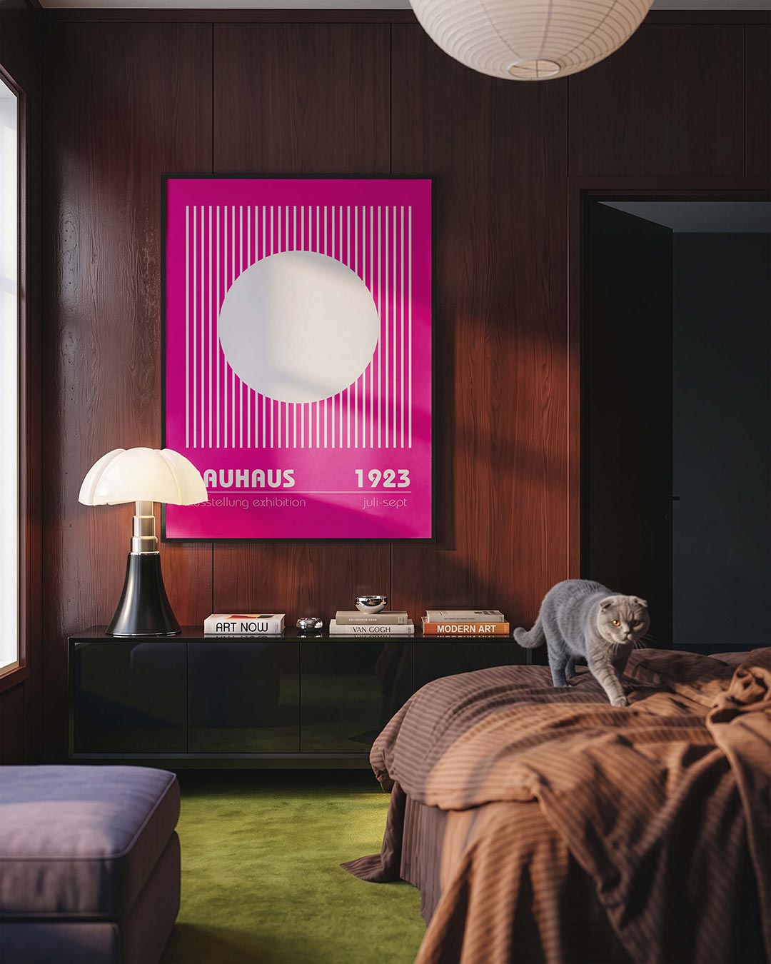 Lijnen en cirkel Poster
