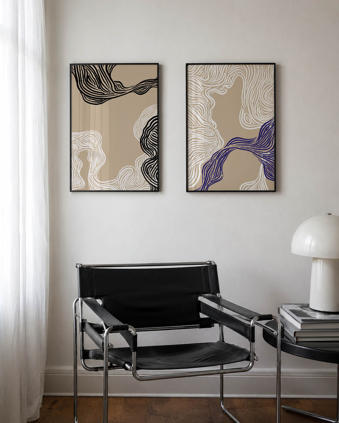 Lijnenspel en vormen Posterset