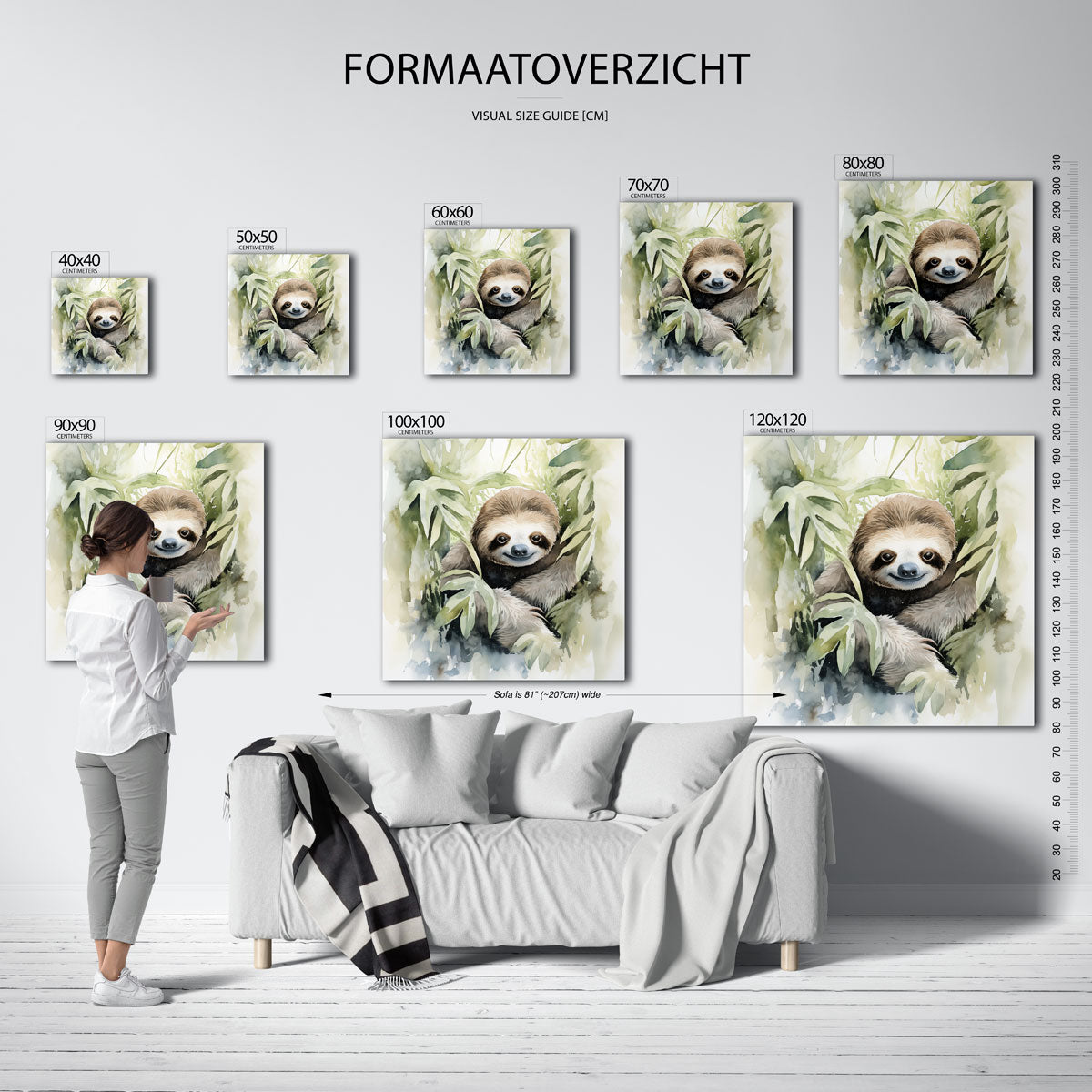 Lui dier tussen bladeren Poster