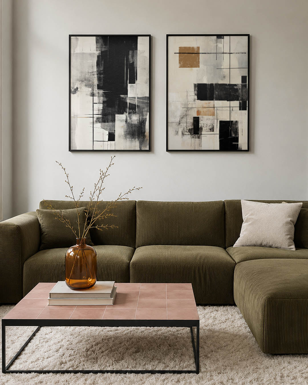 Zwart wit harmonie Posterset