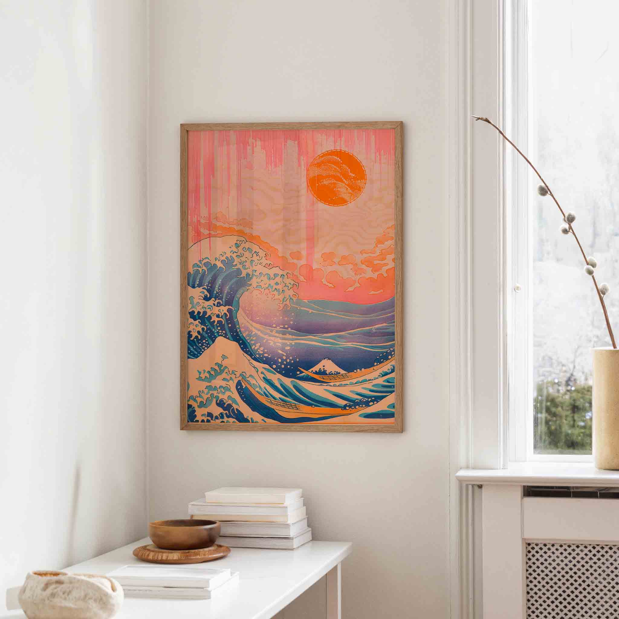 Golven en zon Poster