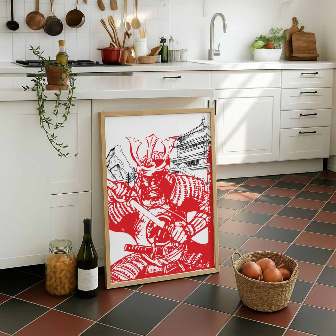 Samurai Krijger Kunstposter-WallArtistic