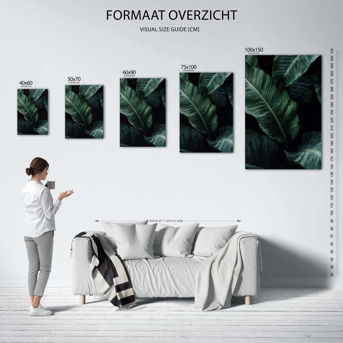 Groene bladeren Kunstwerk