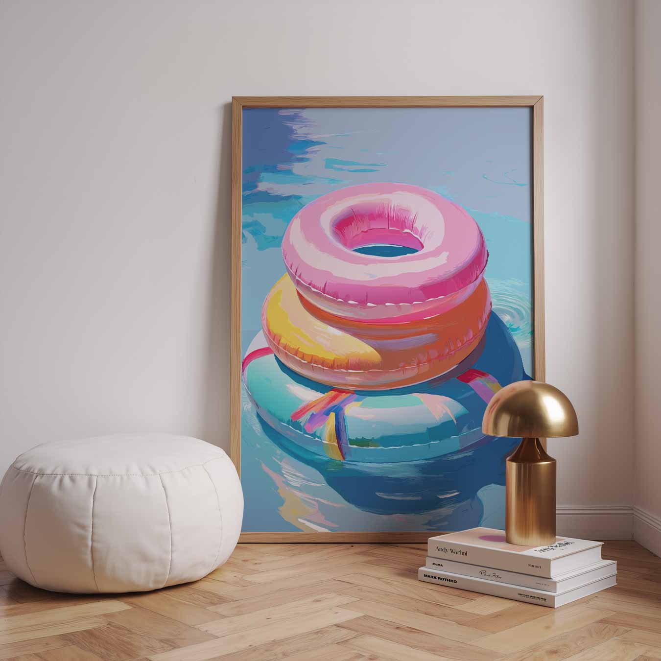 Kleurrijke Zwembad Fun Poster-WallArtistic