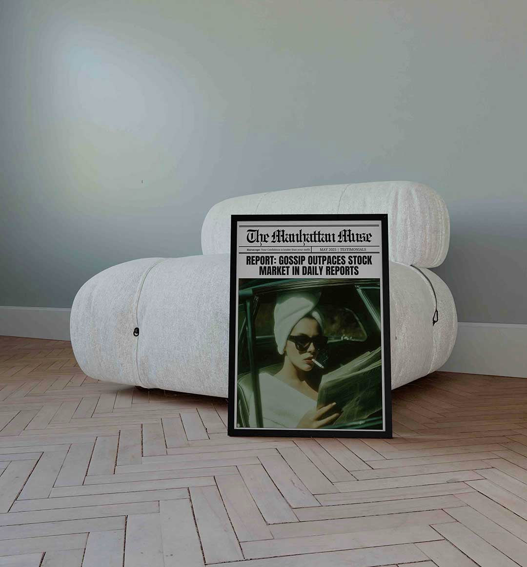 Vrouw met krant Poster