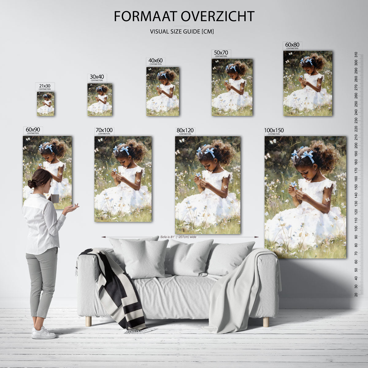 Meisje met bloemen Poster