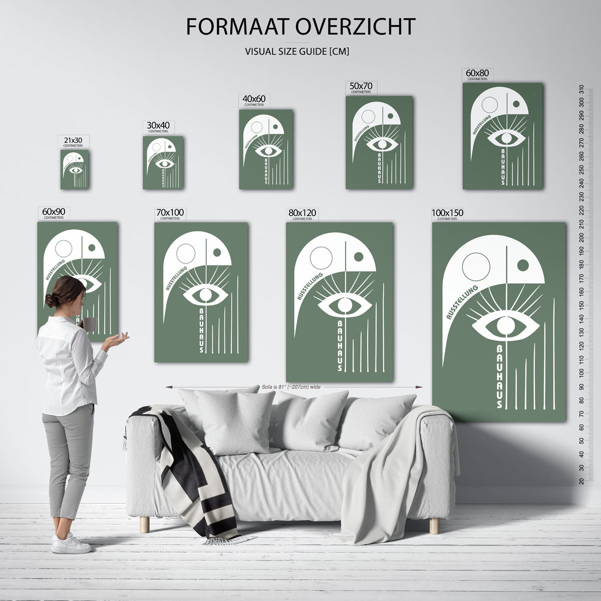 Oog en lijnen Poster