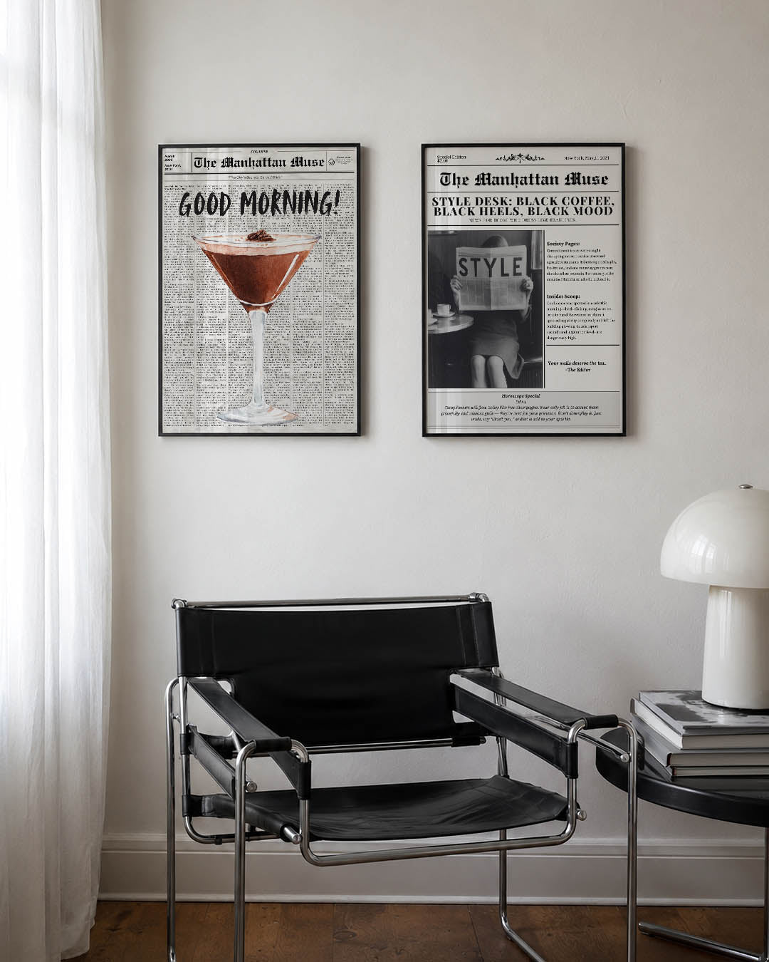 Koffie en krant Posterset