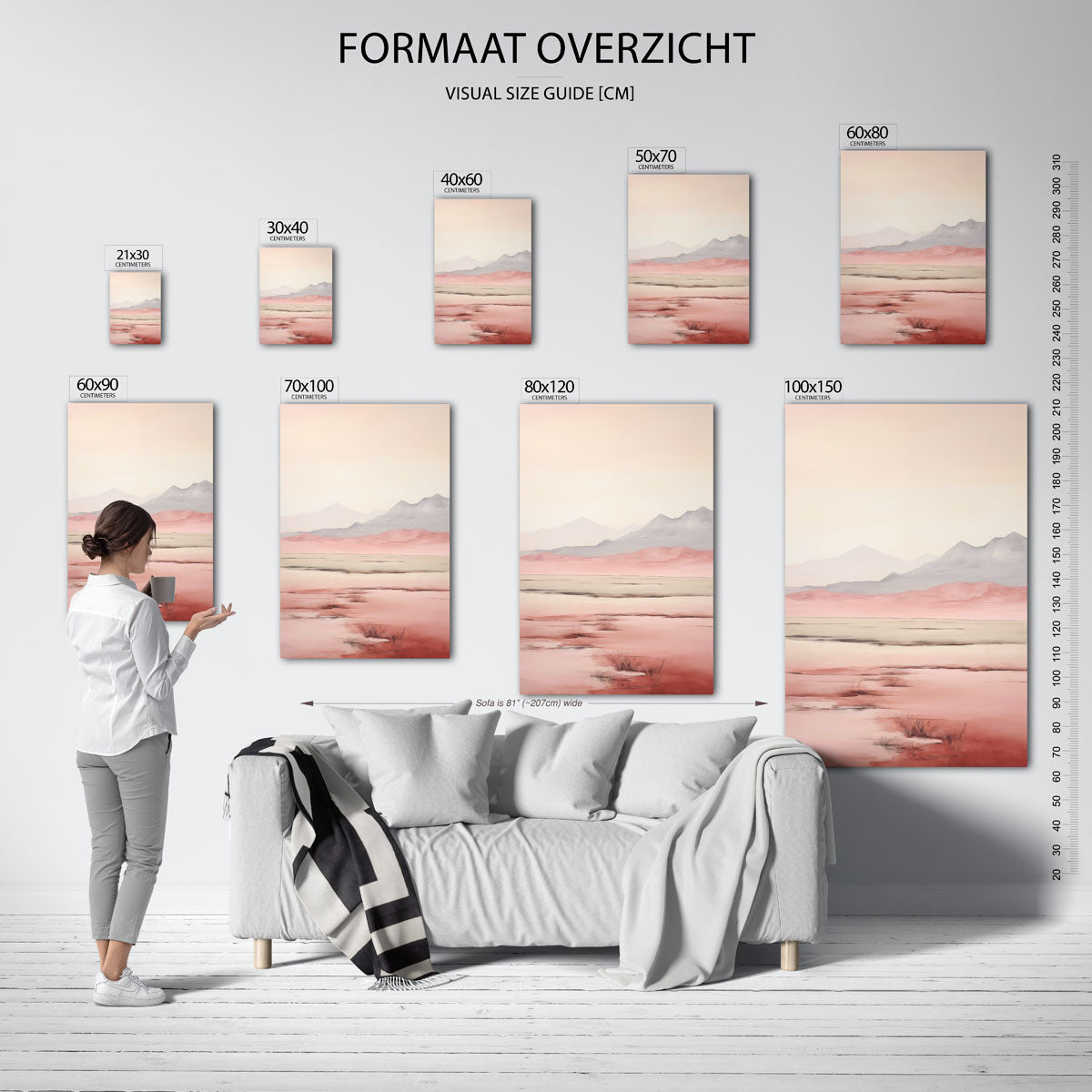 Landschap met bergen Poster