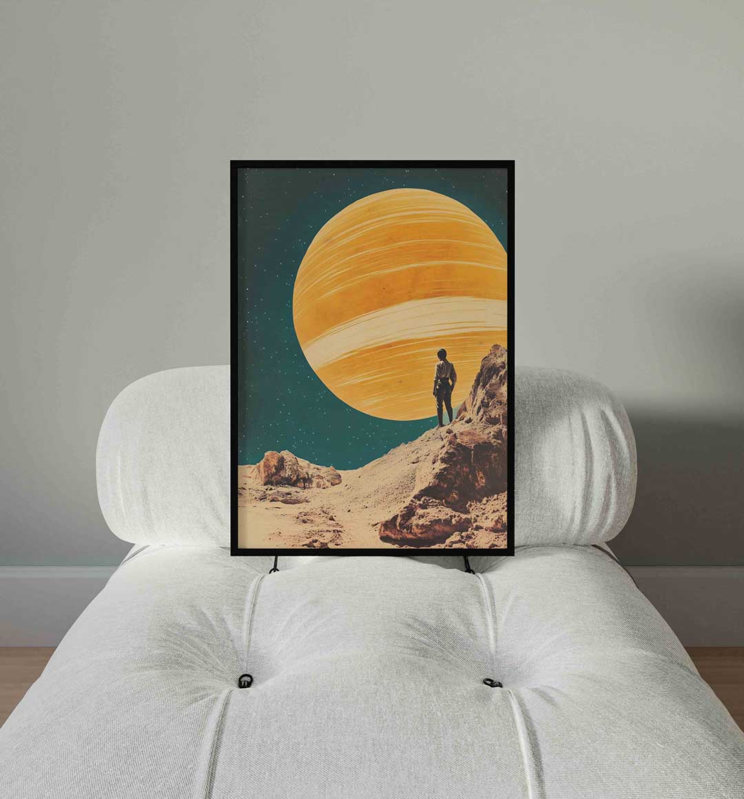 Persoon op planeet Poster