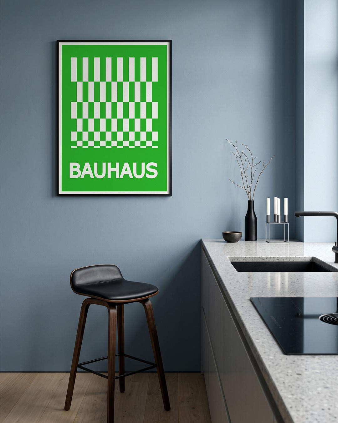 Groen wit ritme Poster