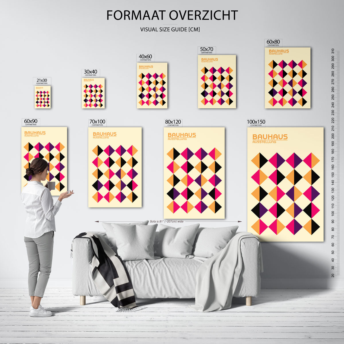 Vormritme en kleur Poster