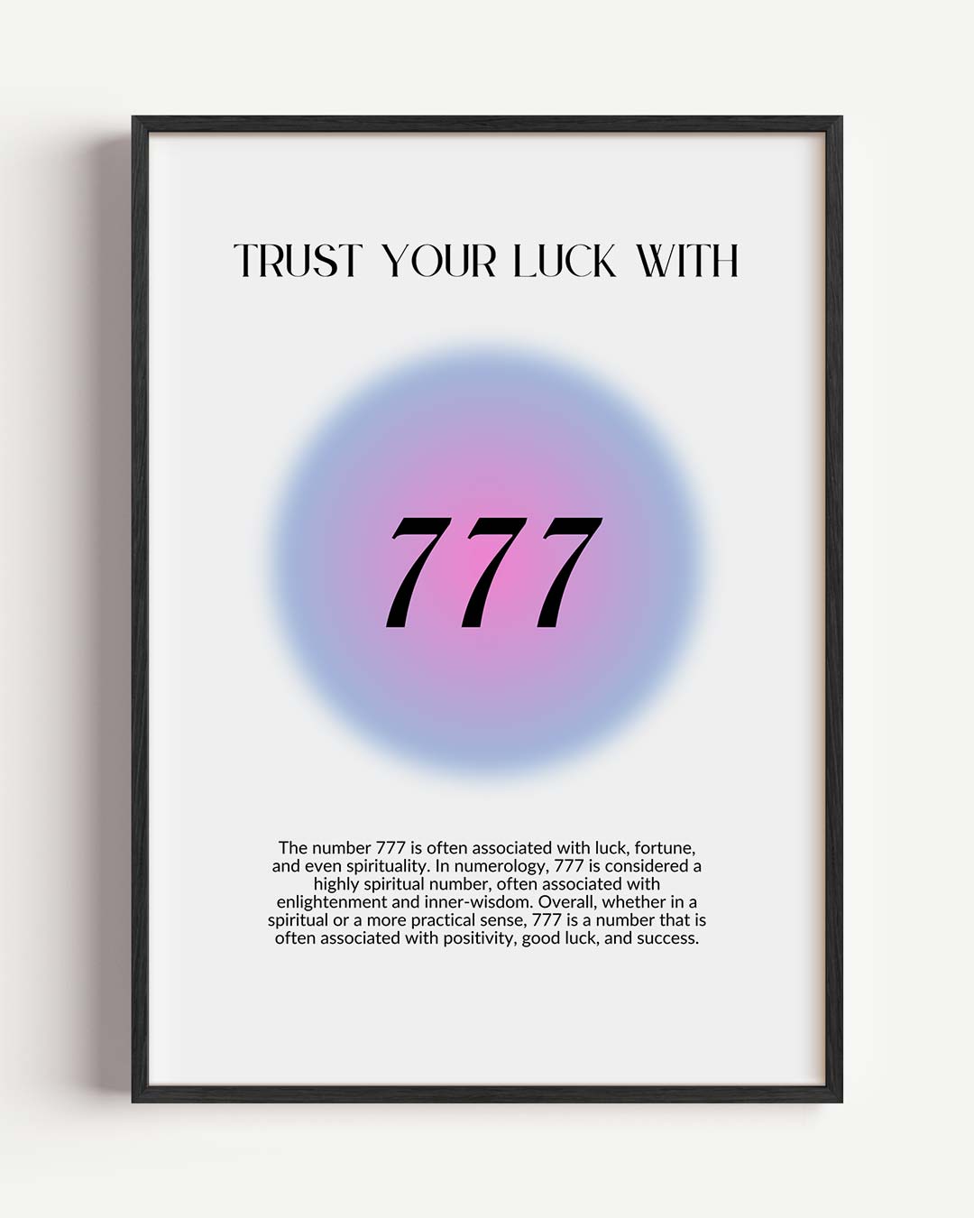Geluksnummer 777 Poster-WallArtistic