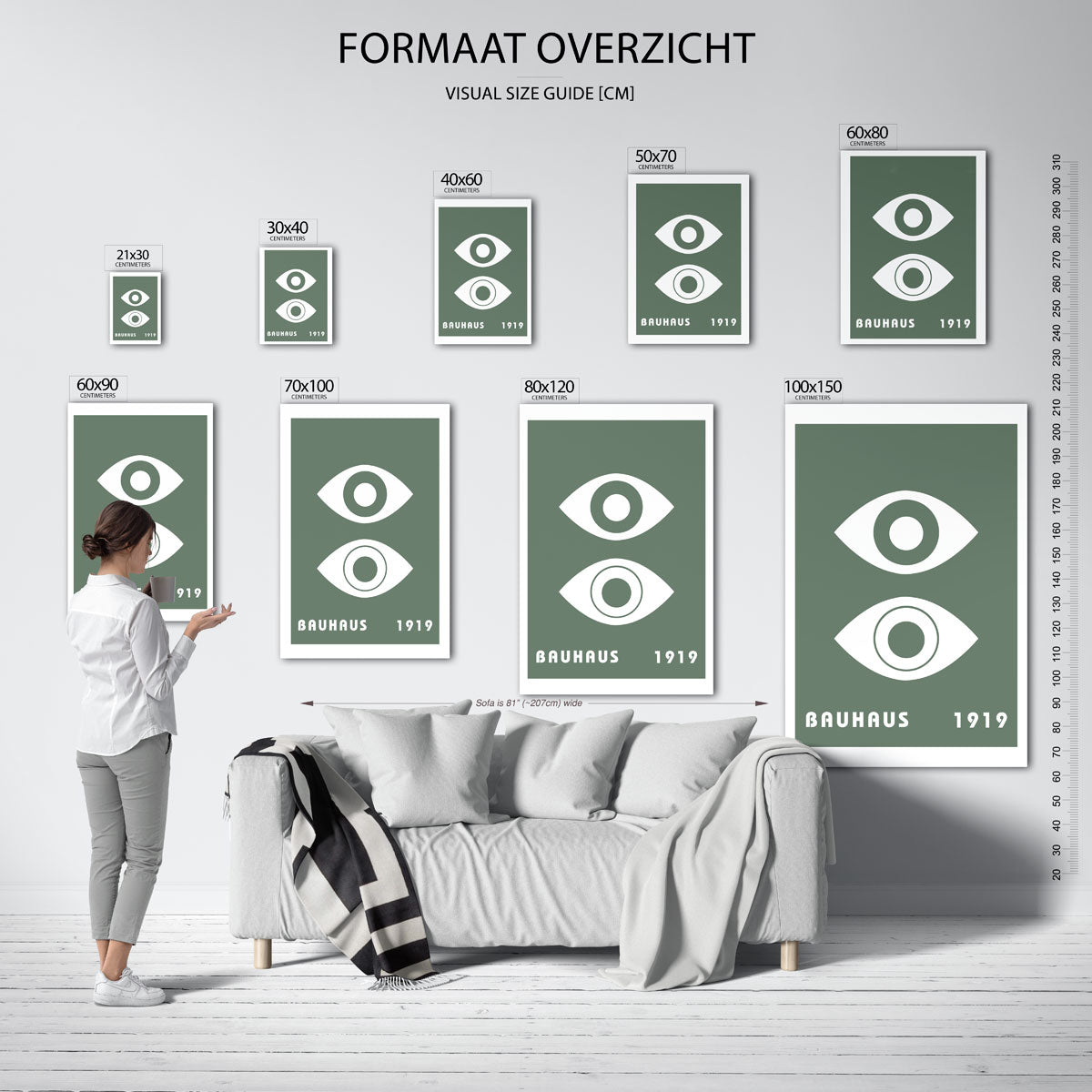 Oogvormen en tekst Poster