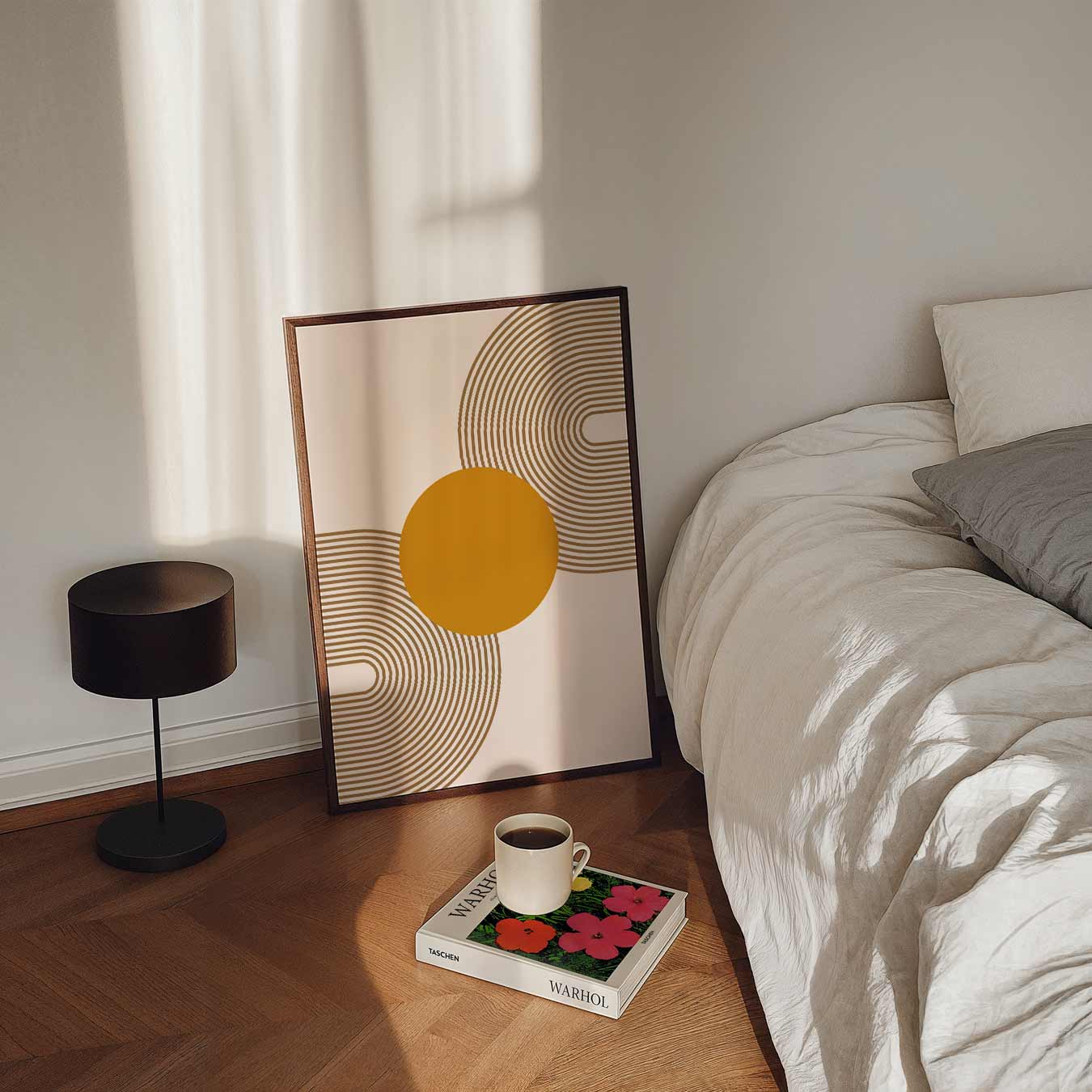 Stijlvolle Retro Cirkel Poster-WallArtistic