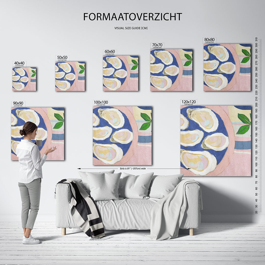 Oesters op tafel Kunstwerk