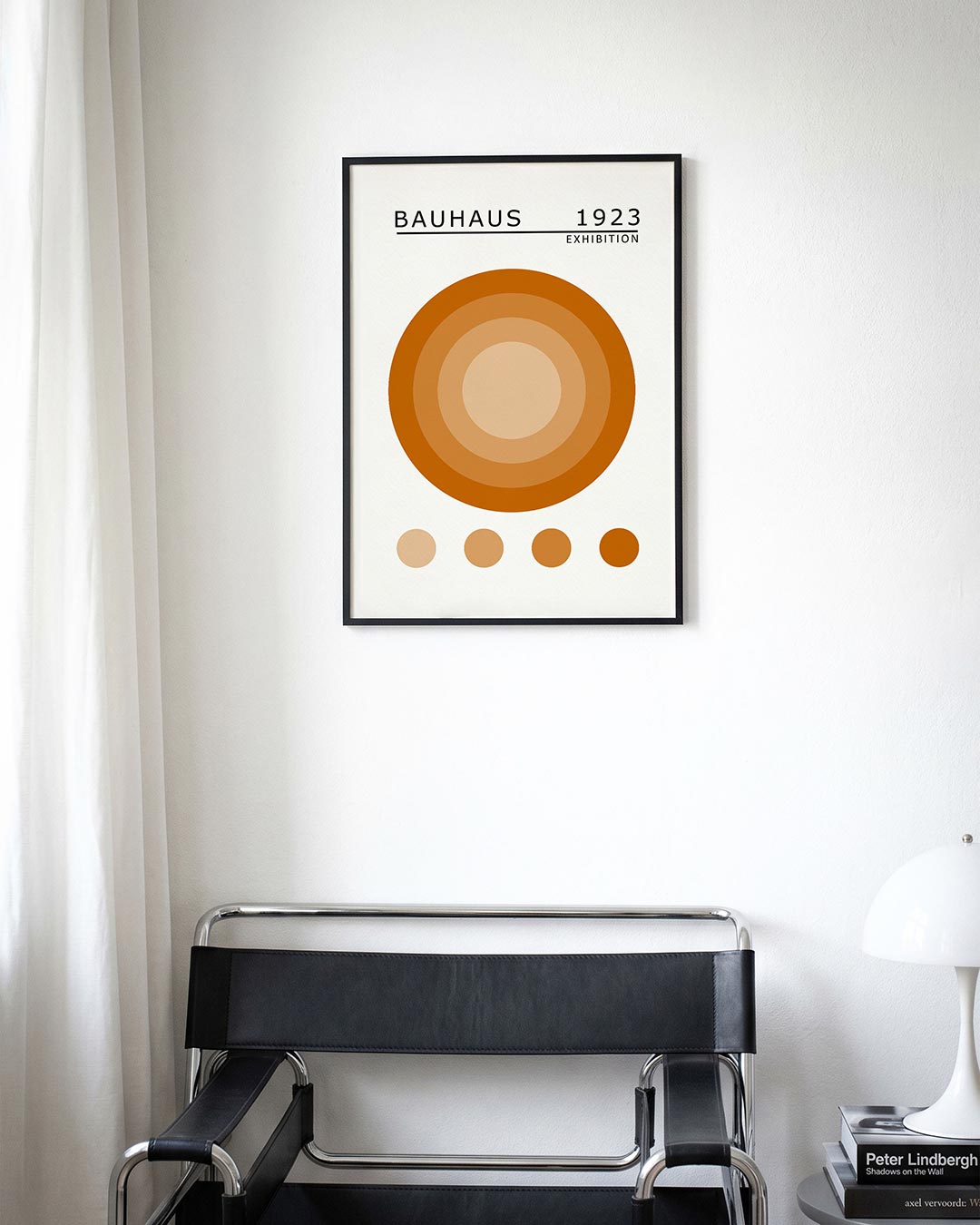 Cirkelpatroon en lijnen Poster