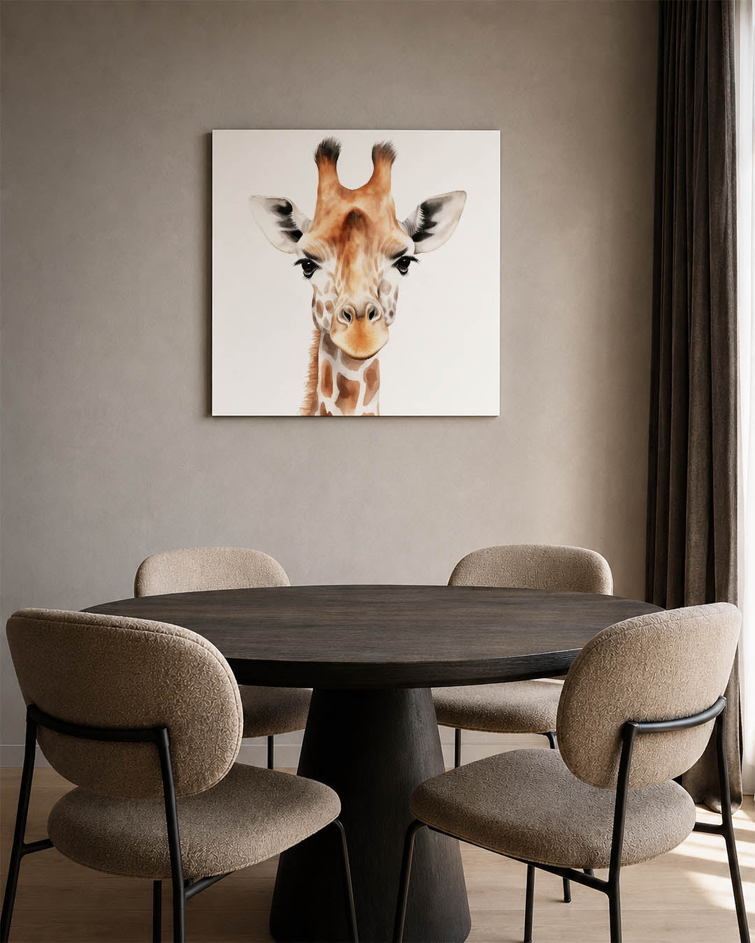 Giraffe portret Kunstwerk