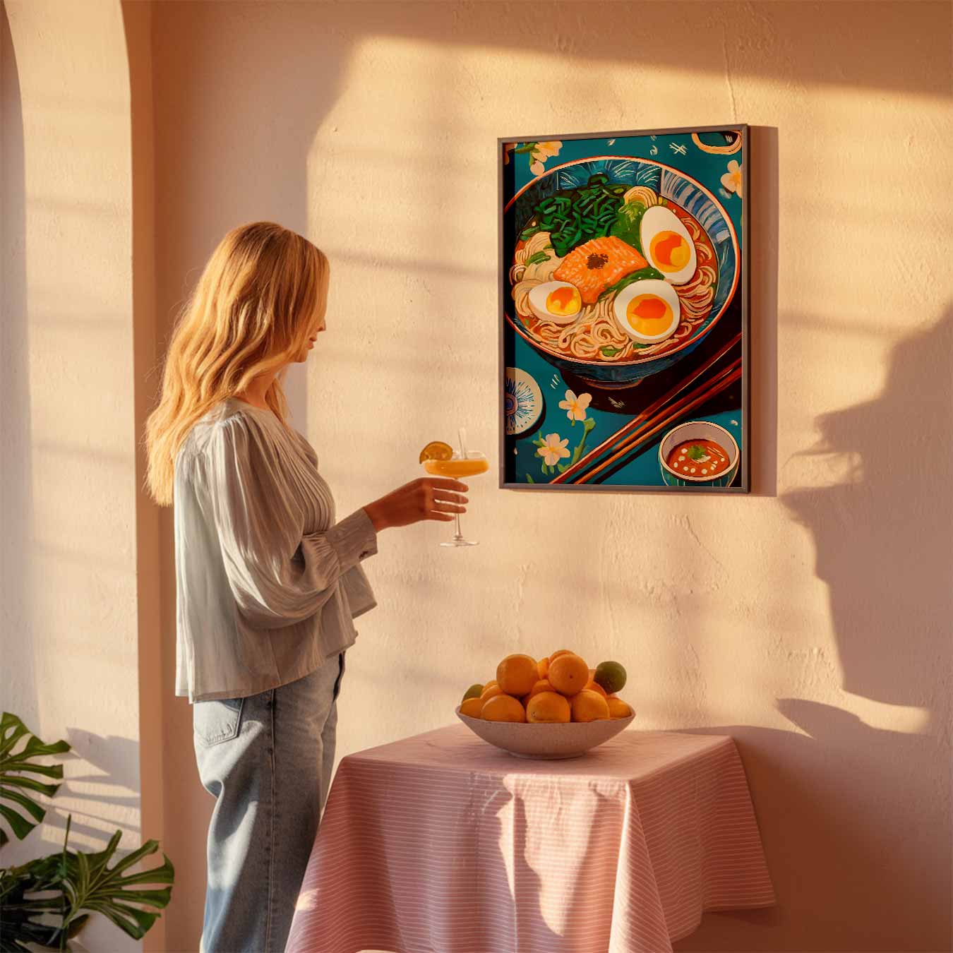 Kleurrijke Ramen Delicatesse Poster-WallArtistic