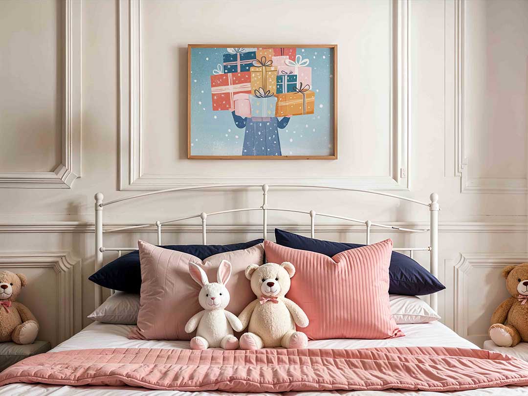Cadeaus en sneeuw Poster