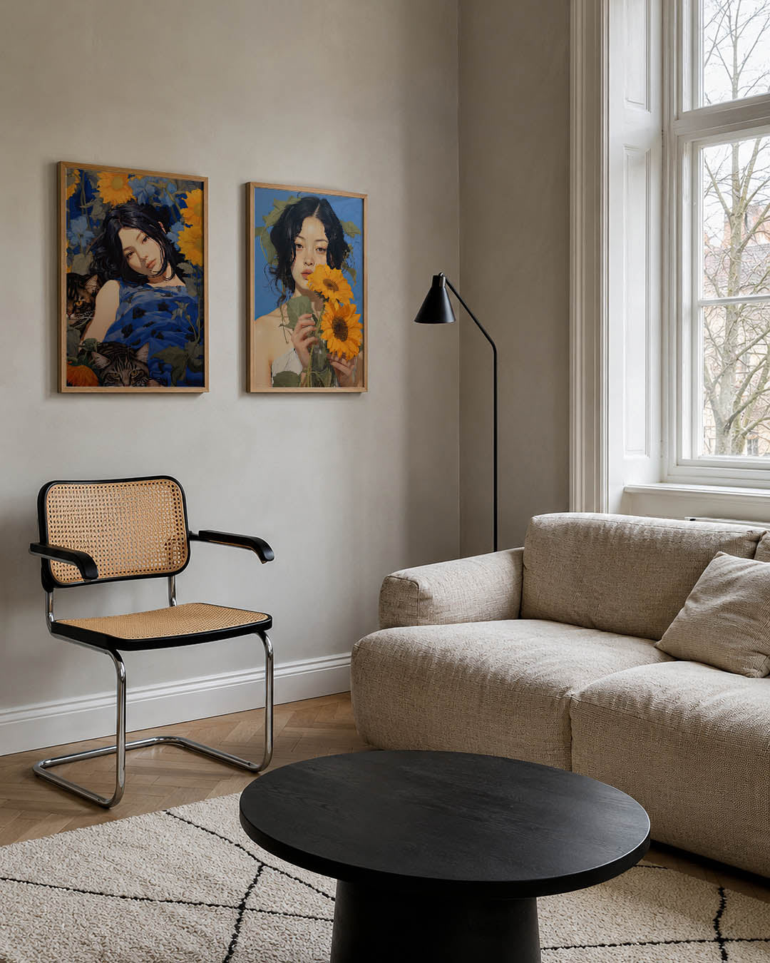 Bloemen en blik Posterset