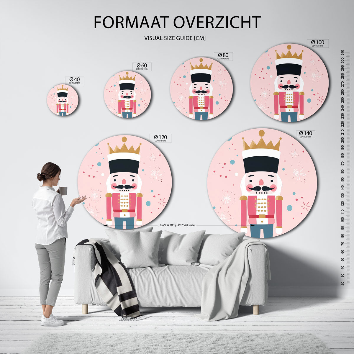 Speelse notenkraker Muurcirkel