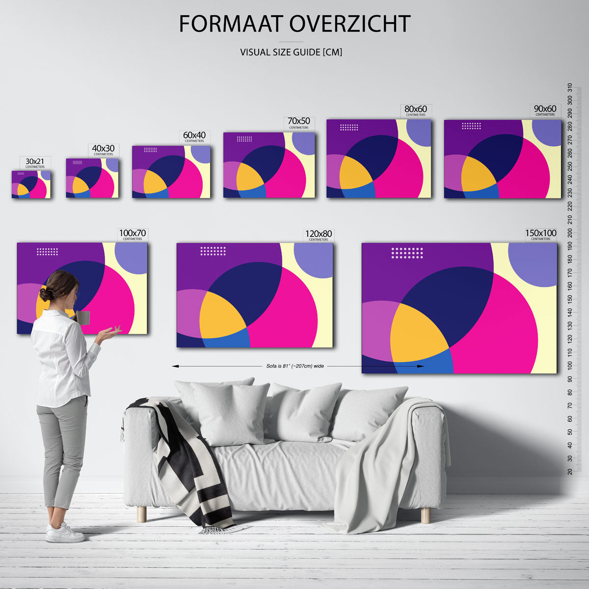 Cirkelvormen en kleur Poster