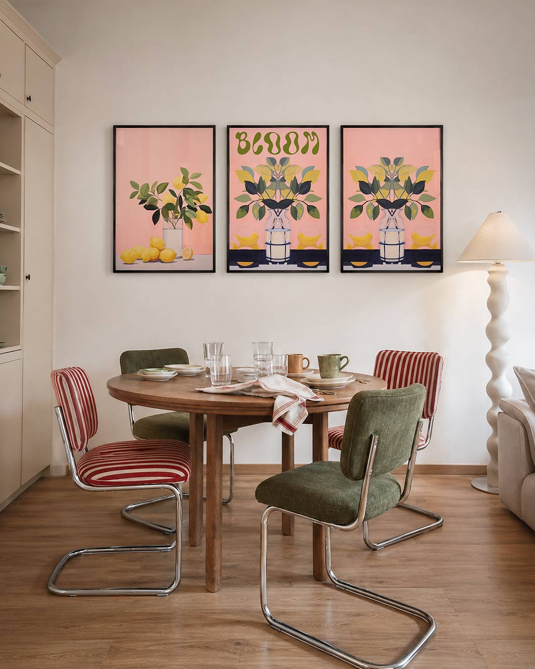 Citroen en bladeren Posterset