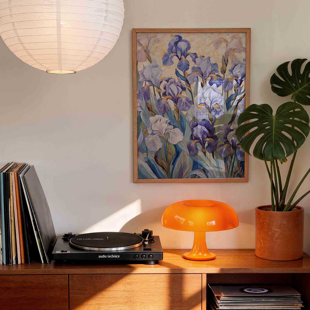 Blauwe irissen Poster