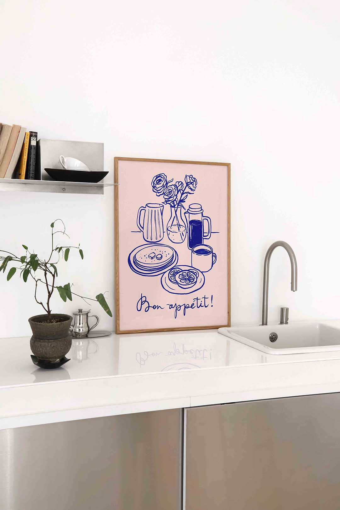 Ontbijt illustratie Poster