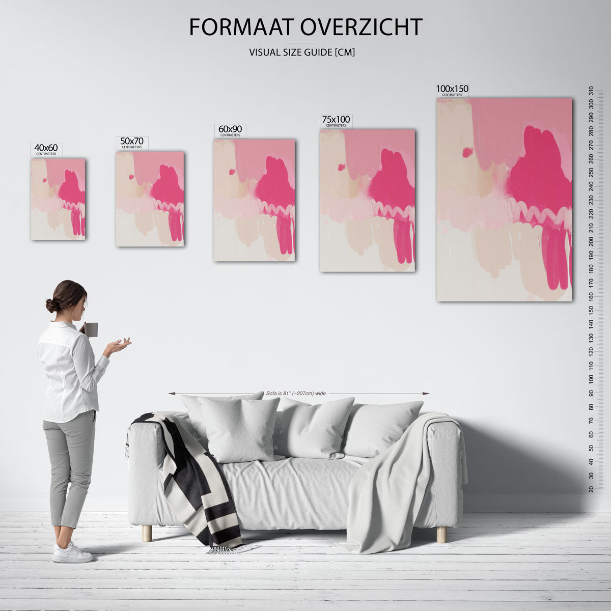 Zachte kleurencompositie Kunstwerk