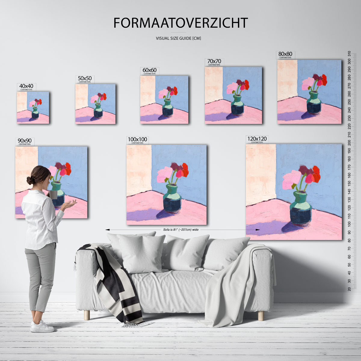 Bloemen in vaas Poster