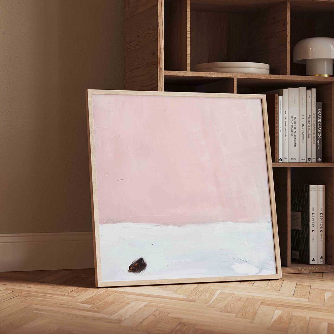 Roze en wit minimalistische Poster