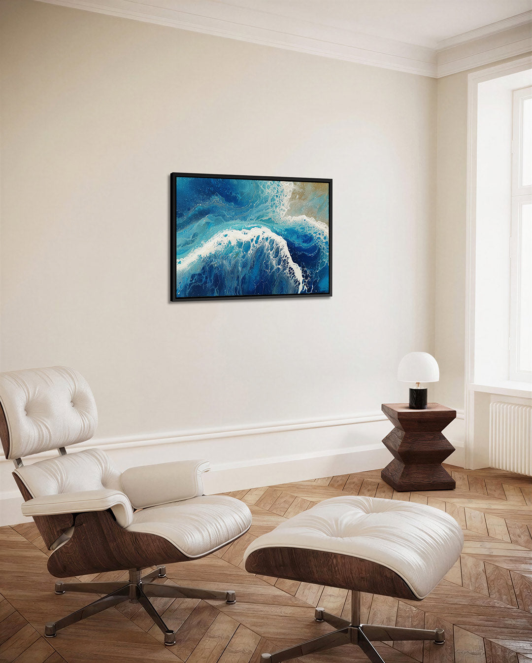 Dynamische oceaan golven Kunstwerk