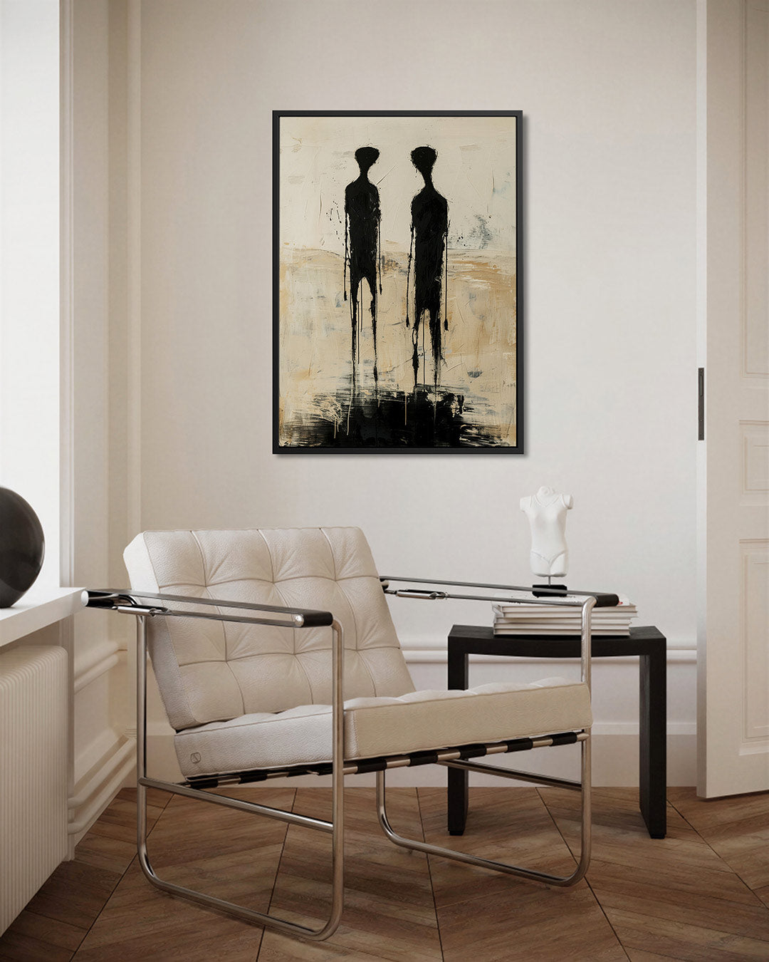 Twee silhouetten Kunstwerk