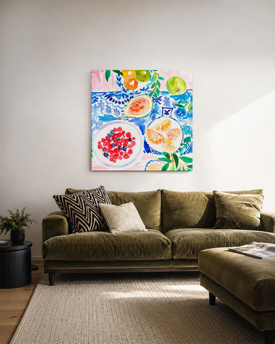 Fruit en patronen Kunstwerk