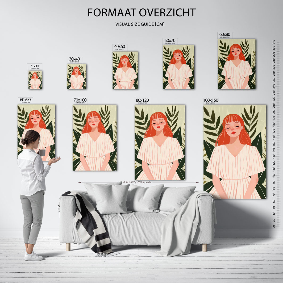 Vrouw met rode haren Poster