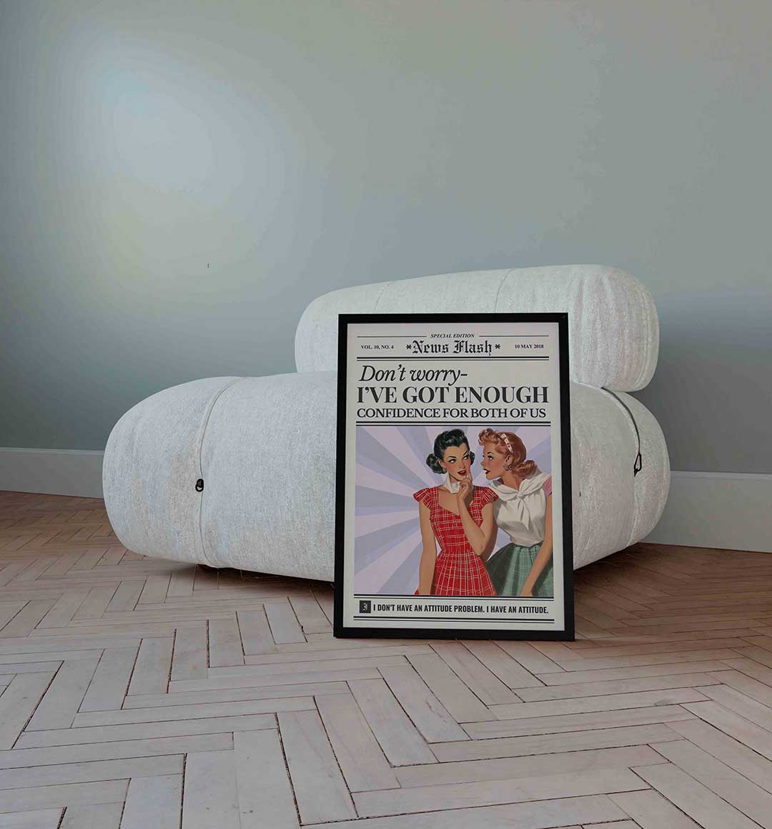 Twee vrouwen met tekst Poster