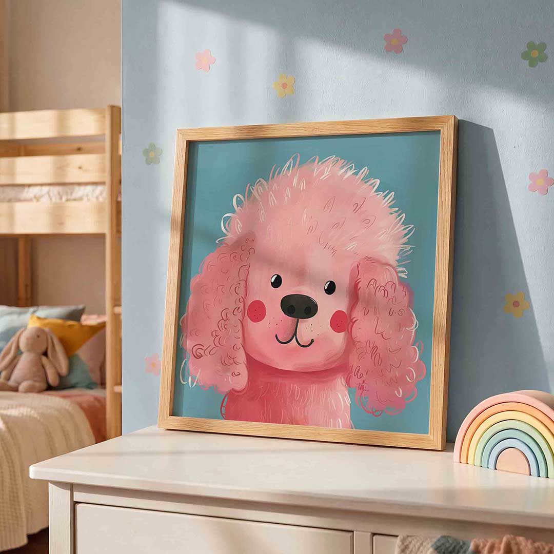 Roze hond Poster