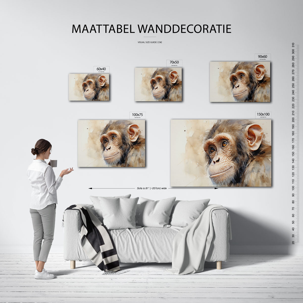 Dromerige aap Kunstwerk