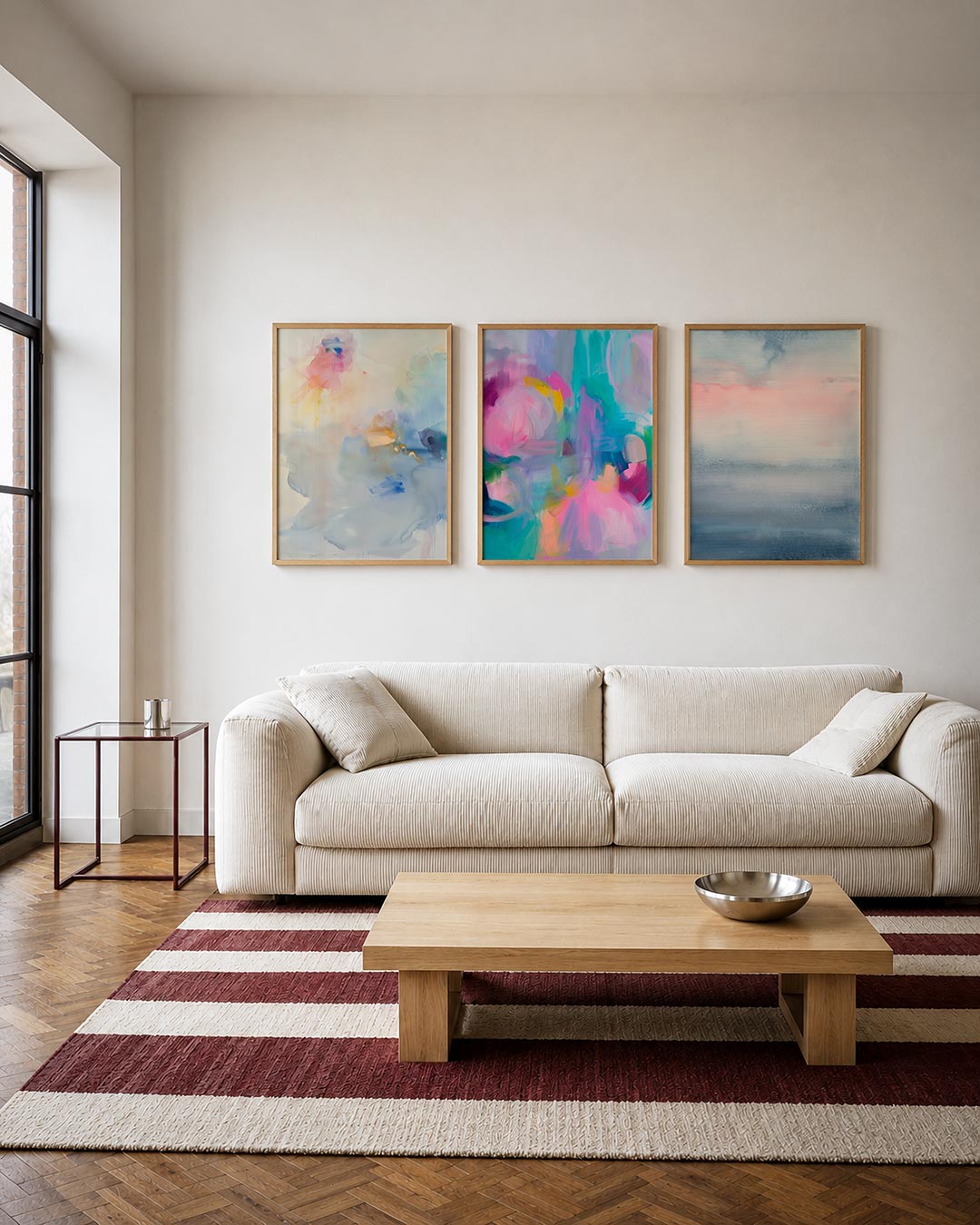 Kleurrijke vloeiing Posterset