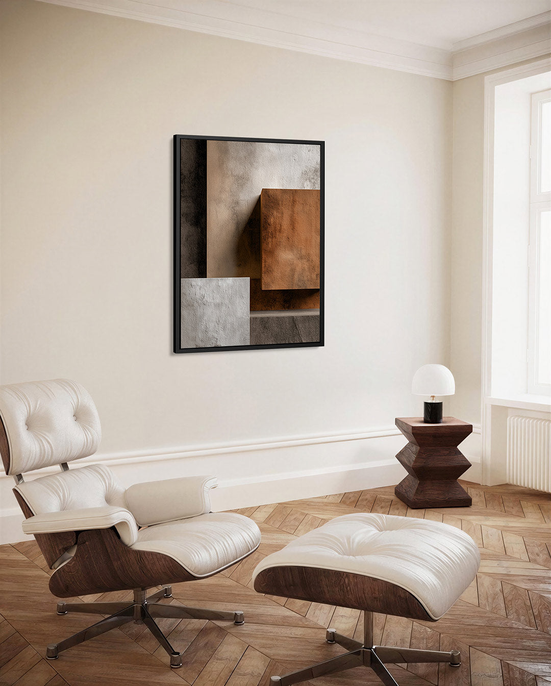 Geometrische textuur compositie Kunstwerk