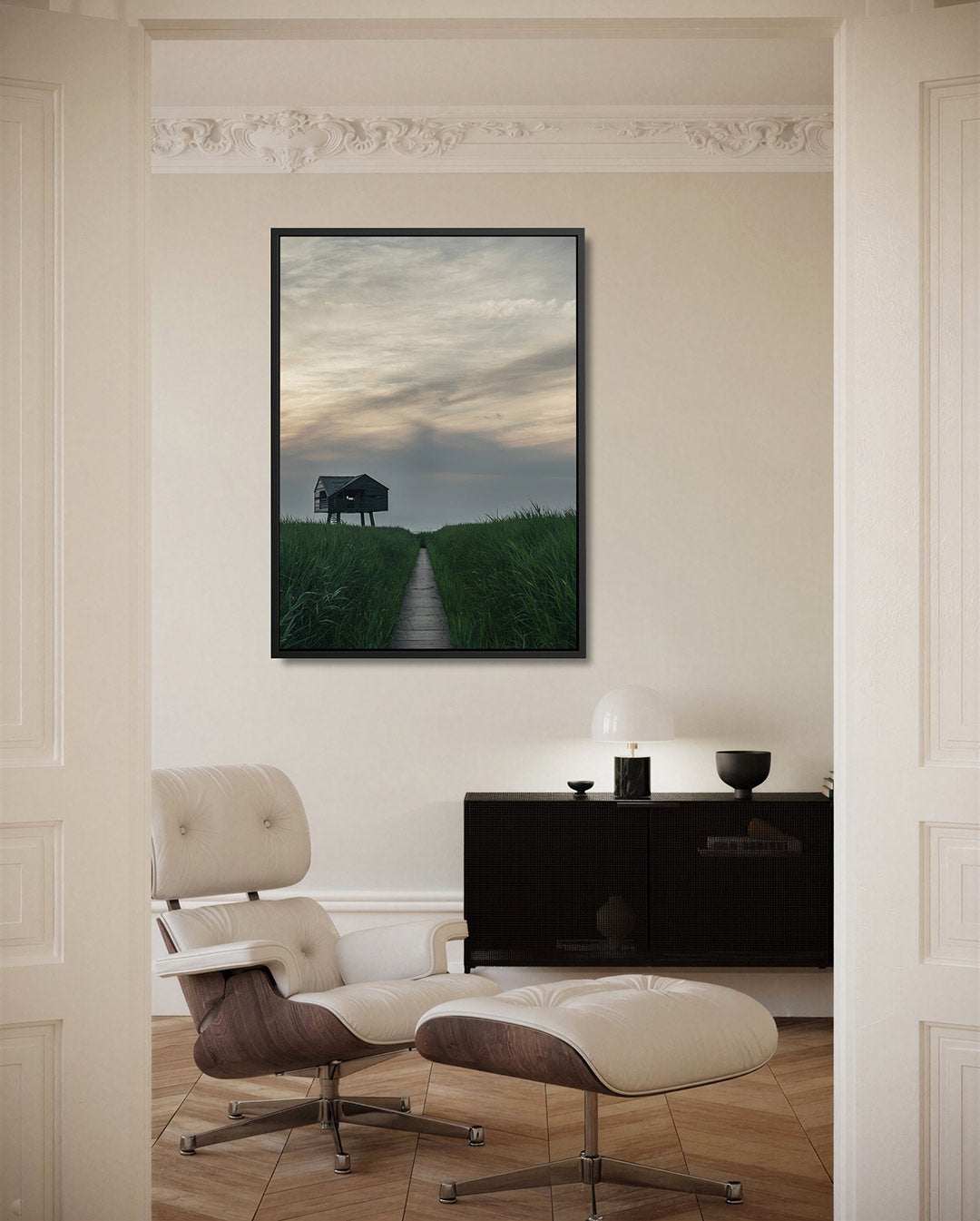 Rustige landschapscène Kunstwerk