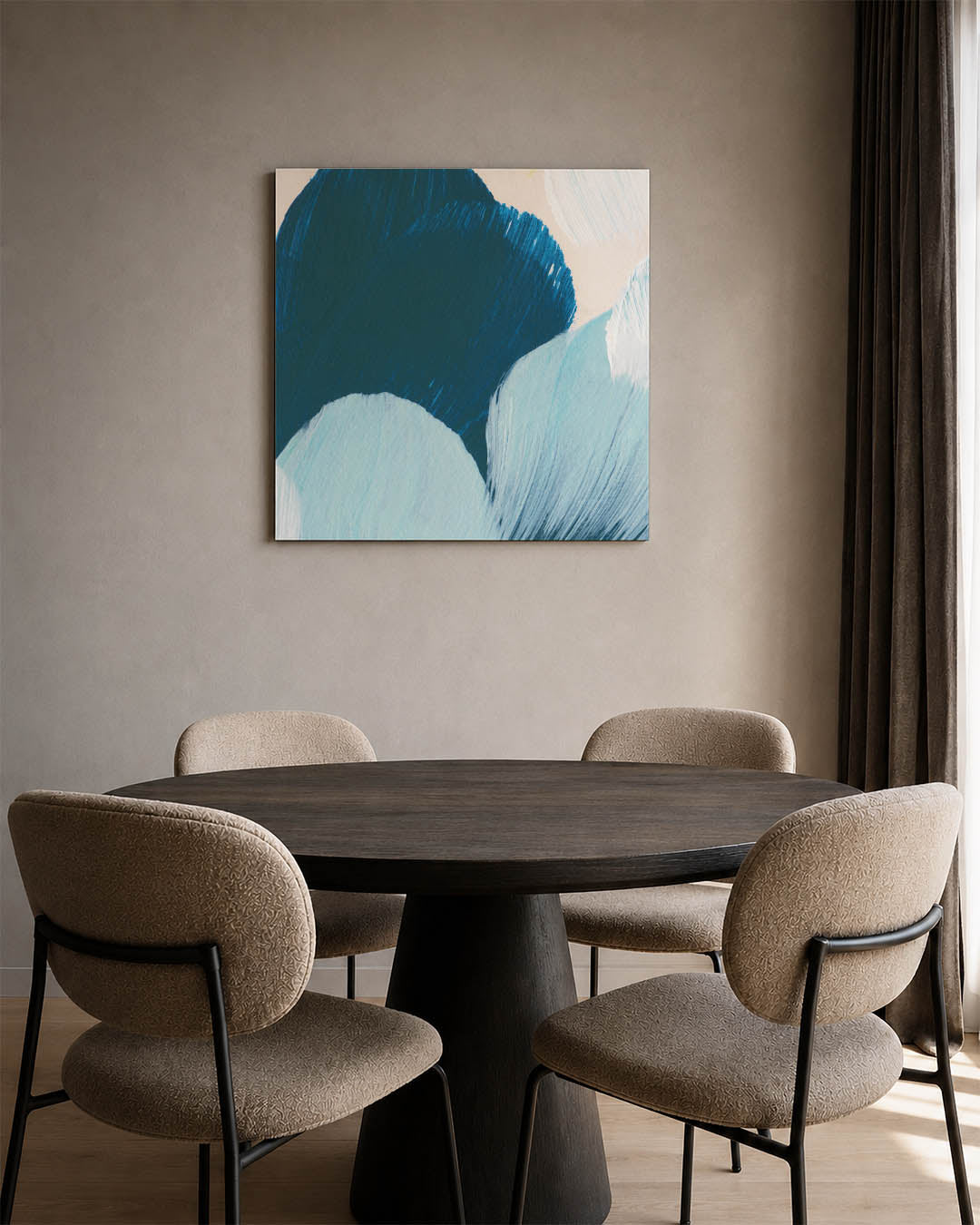 Vloeiende kleurencompositie Kunstwerk
