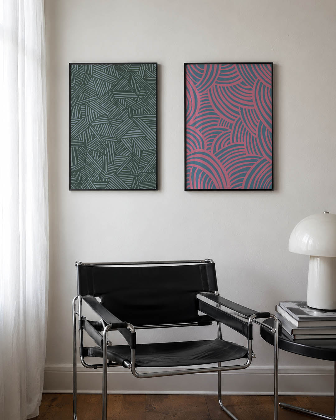 Lijnenspel chaos Posterset