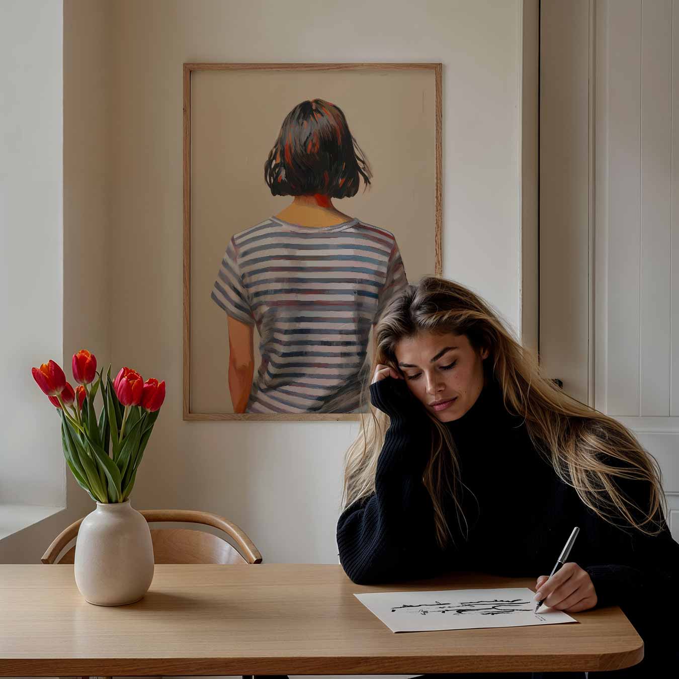 Strepen en Stijl Poster-WallArtistic