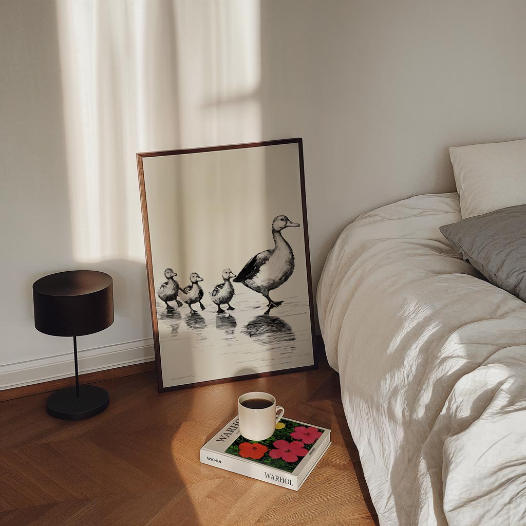 Eendenfamilie Wandkunst Poster-WallArtistic