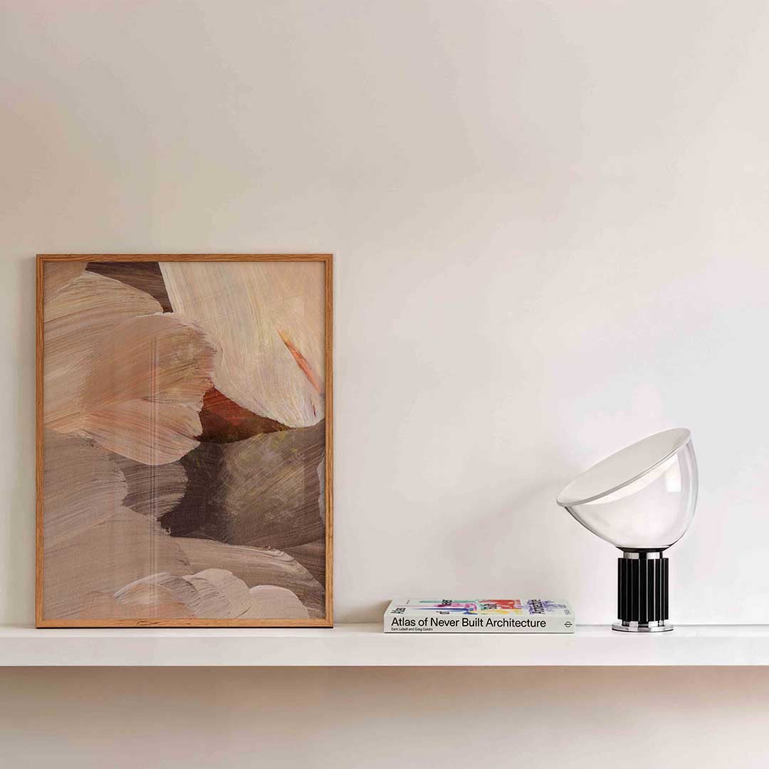 Abstracte penseelstreken Poster