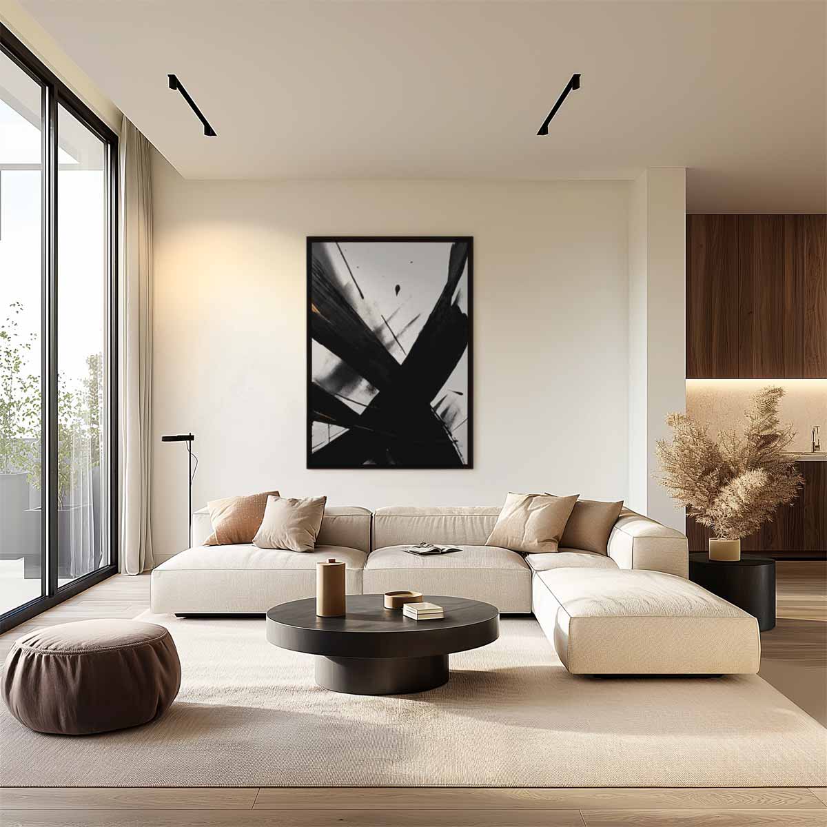 Abstracte Expressie Kunstwerk-canvas-dibond-plexiglas-wanddecoratie-WallArtistic