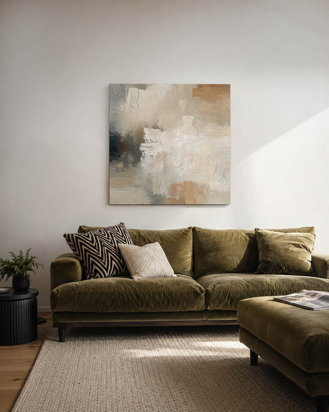 Zachte kleuren compositie Kunstwerk